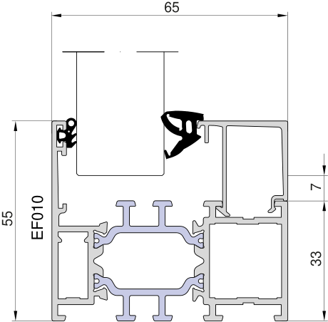 Aliplast Ecofutural – Rama 55 mm