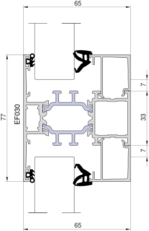 Aliplast Ecofutural – Słupek stały 77 mm