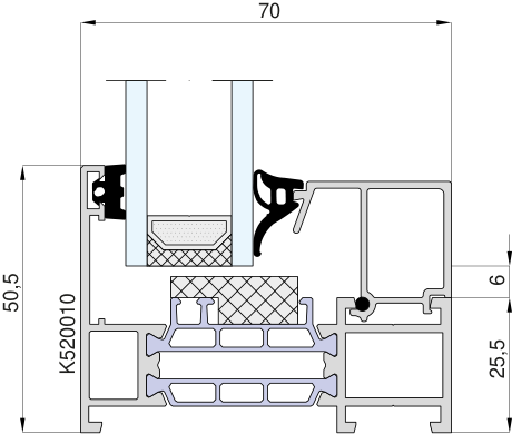Aluprof MB-79N – Rama 50,5 mm