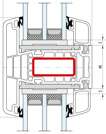 Gealan S 9000 – Słupek stały 92 mm