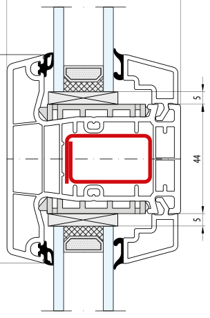 IDEAL 4000 NEW – Słupek stały 84 mm