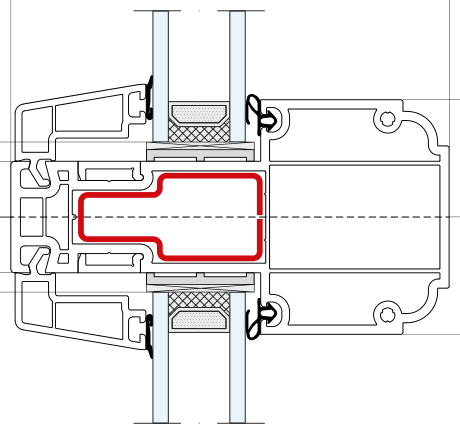 NORDLINE – Słupek stały 61 mm